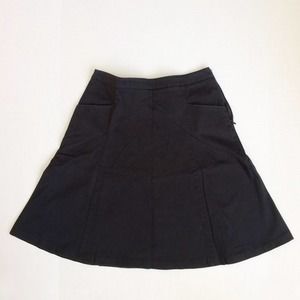 Express black A-line skirt